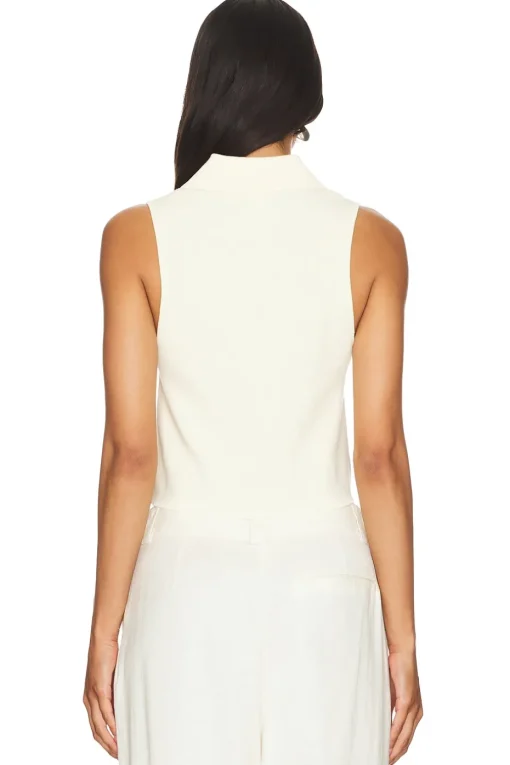 Esti Sleeveless Polo Vest Top