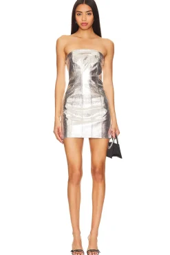 Mercury Faux Leather Mini Dress
