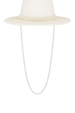 Pearl Embellished Hat