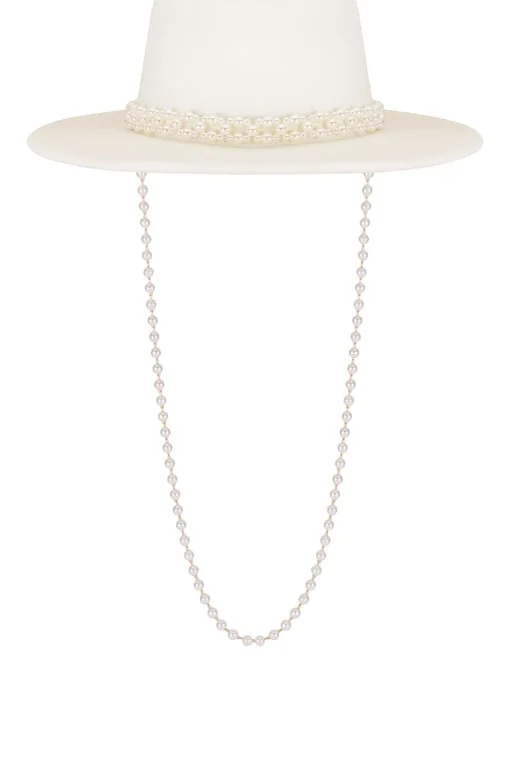 Pearl Embellished Hat