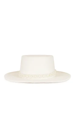 Pearl Embellished Hat