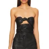 x Anja Dujakovi? Daxton Faux Leather Top