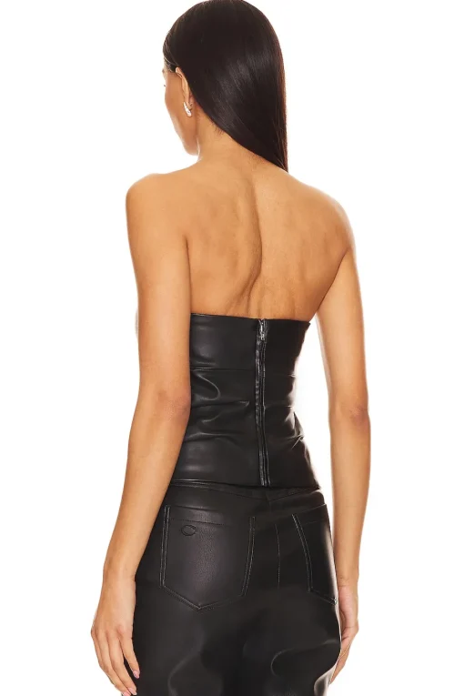 x Anja Dujakovi? Daxton Faux Leather Top