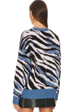 Abstract V Neck Sweater