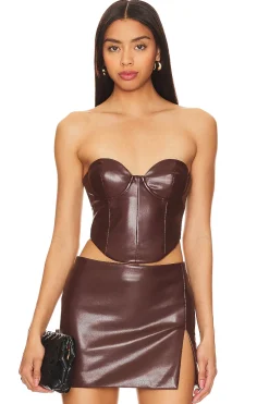 Ana Faux Leather Top