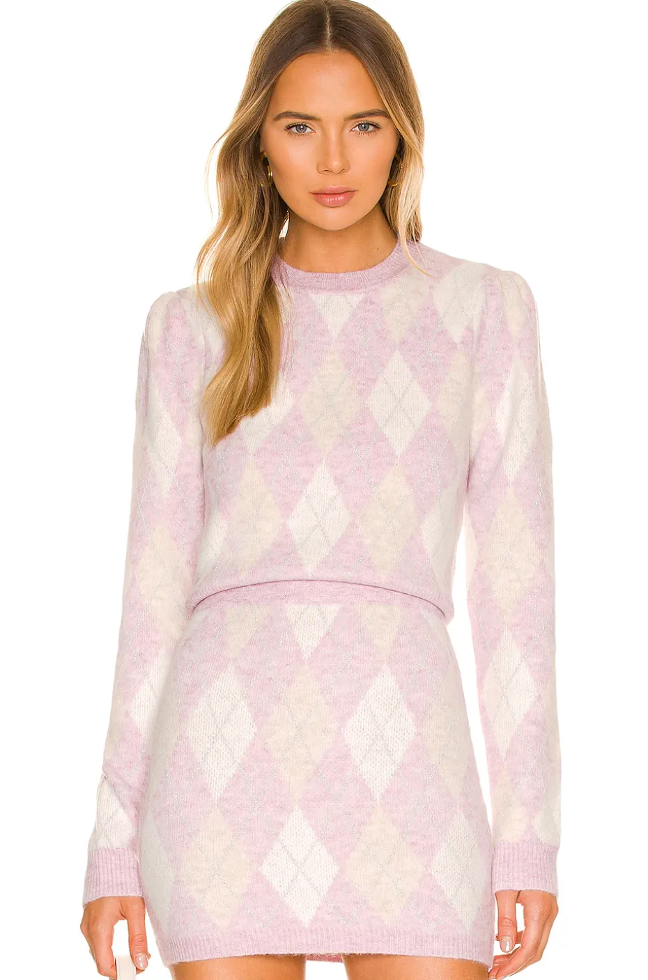 Casey Lurex Argyle Sweater