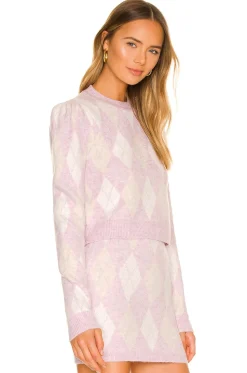 Casey Lurex Argyle Sweater