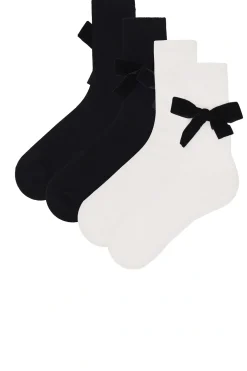 Jocelyn Bow Socks 2 Pack