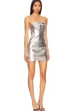 Mercury Faux Leather Mini Dress