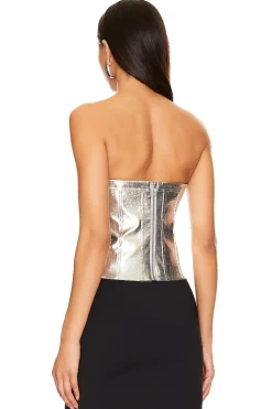 Mercury Faux Leather Top