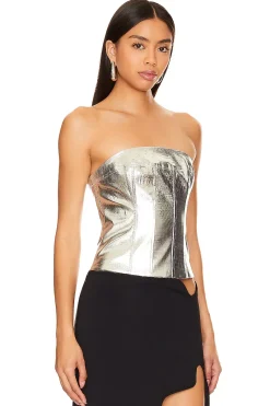 Mercury Faux Leather Top