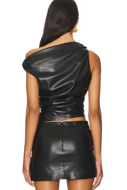 Noa Faux Leather Top
