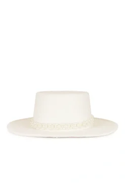 Pearl Embellished Hat