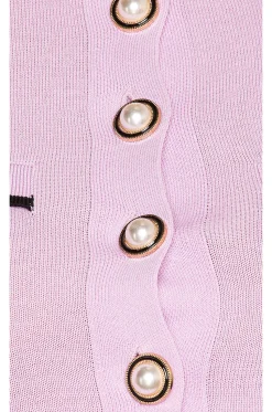 Pearl Short Sleeve Cardigan in Lilac & Purple