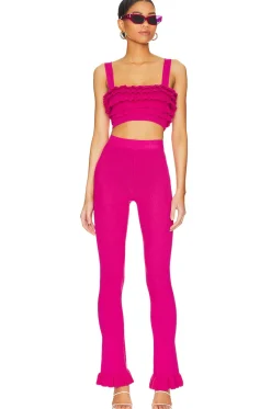 Razi Ruffle Knit Crop Top