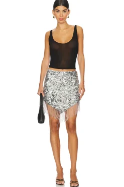 Riley Embellished Fringe Mini Skirt