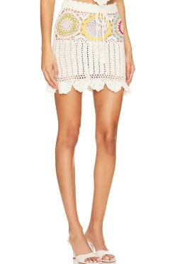 Val Crochet Mini Skirt