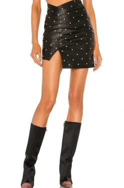 Valletta Leather Mini Skirt