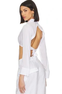 x Jetset Christina Noemi Cropped Beach Shirt