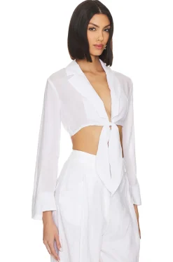 x Jetset Christina Noemi Cropped Beach Shirt