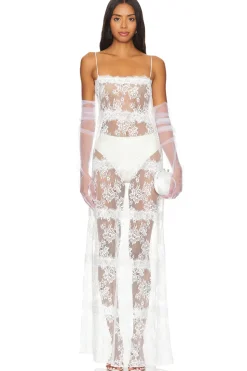 x Maggie MacDonald Millie Sheer Maxi Dress